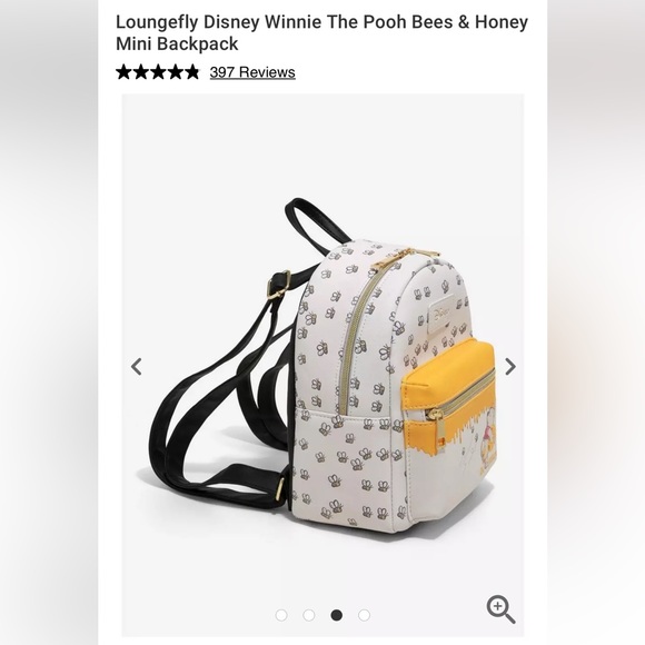 Hot Topic NW Loungefly Disney Winnie The Pooh Bees & Honey Mini Backpack
